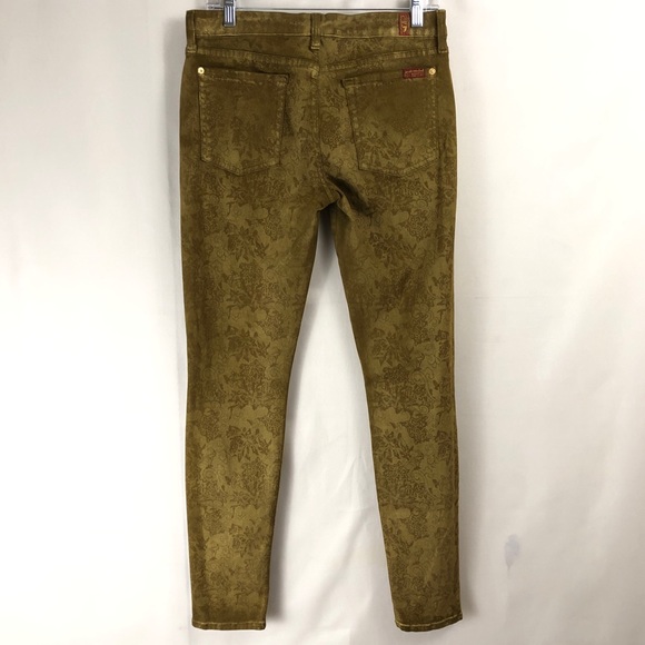 7 For All Mankind Gold Skinny Jeans - Picture 2 of 4
